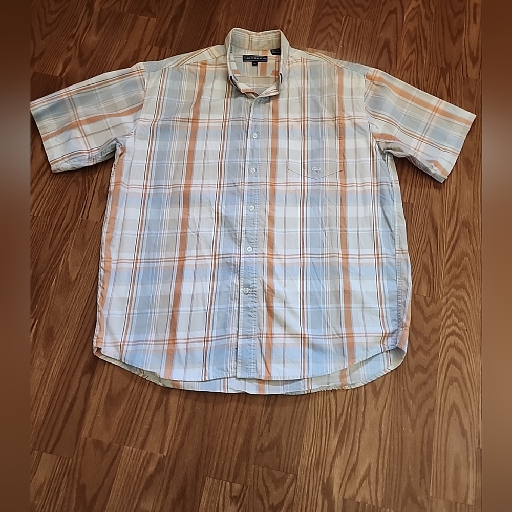 Western roper short sleeve button down‎ shirt xl